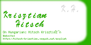 krisztian hitsch business card